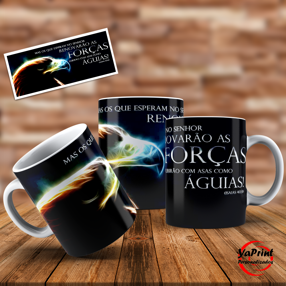 Caneca águia Isaías 40:3D