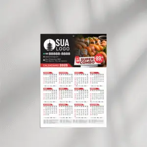 Calendário de parede comum