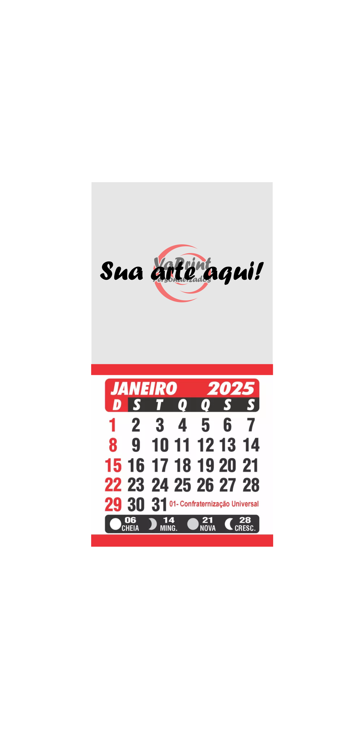 Mini calendário com imã  DIY